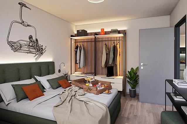 Moderne Zimmer in unseren Ferienappartements in Lofer